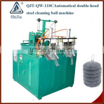 Double-cylinder with automatic cut mesh steel scourer machine