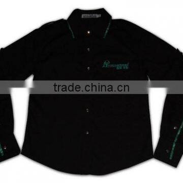 100% Cotton Design China Made Hot Sale Black Women Designer Dress Shirts photo-4