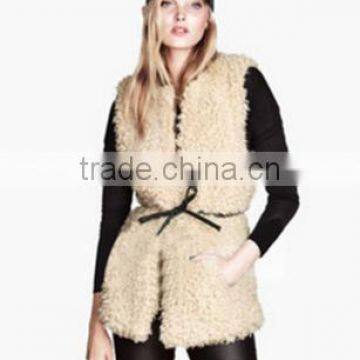 Europe and the United States faux lambs fur imitation fur vest jacket women double pocket hair plush vest