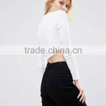 Guangzhou Shandao OEM Casual Summer Women O-neck Short Sleeve 180g 100% Cotton Cropped T-shirt photo-4