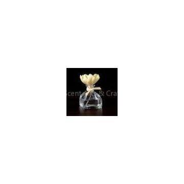 Natural Fragrance Oil Transparent Glass Reed Diffuser with Sola Flower and Rattan Sticks TS-GRD01