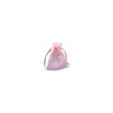 Jewelry Organza Drawstring Pouch Bags With Cute Ribbon 10*14cm