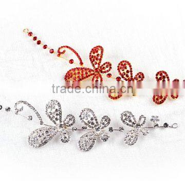 Gold &Silver plated Butterflies Rhinestones Bridal Hair Accessories