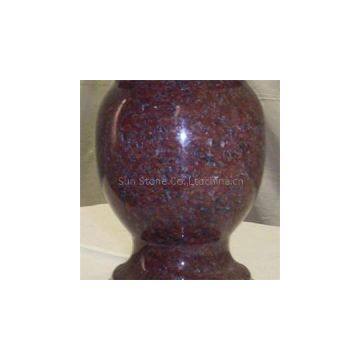 Red Granite Memorial Ashes Urns Vase