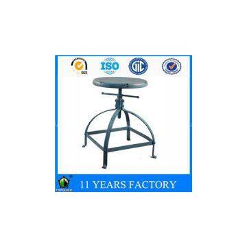 Industrial Vintage Antique Metal Round Seat Colored Garden Stool