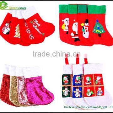 Christmas santa claus socks ornament Best selling Christmas Stocking packaging