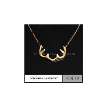 BLN002 925 Sterling Silver Necklace Gold Matte Jewelry