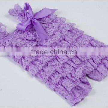 Promotion Solid Colors Lace Romper Petti Baby Girl Lace Romper Newborn Infant Jumpsuit Children Clothes photo-3