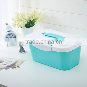 fashion colorful wholesale plastic storage box with hanger baby toy container