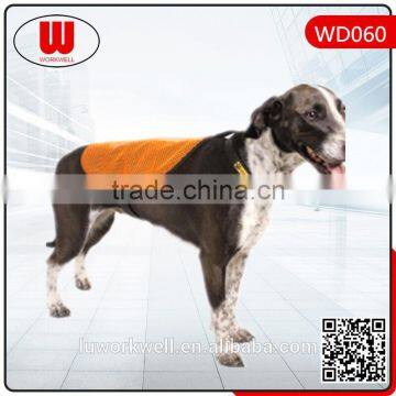 Orange mesh fabric dog product