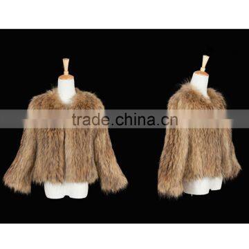 SJ017-01 Fashion Week Arrival European Raccoon Fur Coat Jackets