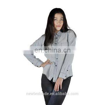 2015 Spring/Autumn fashion women Denim Shirt