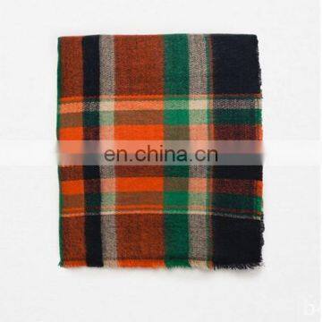 Autumn And Winter Warm Acrylic Plaid Scarf Squares photo-2