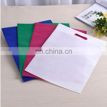 Customized printing environmental protection die cut foldable non woven bag with handing