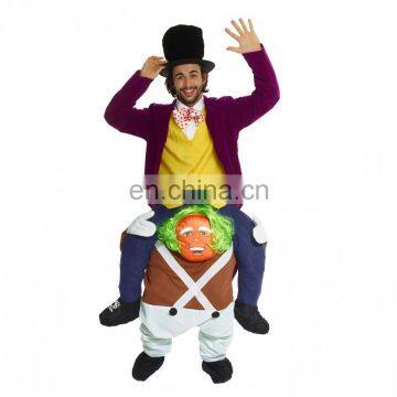 Funny Halloween Carnival Party Piggyback Ride On Chocolate Factory Worker Costume