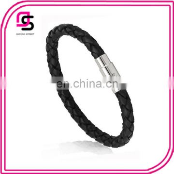 Custom Handmade Bracelet for Men Leather Flat Bracelet