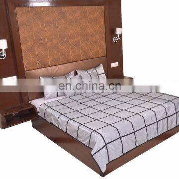 Soundarya top selling poly silk hand gold print bed cover set