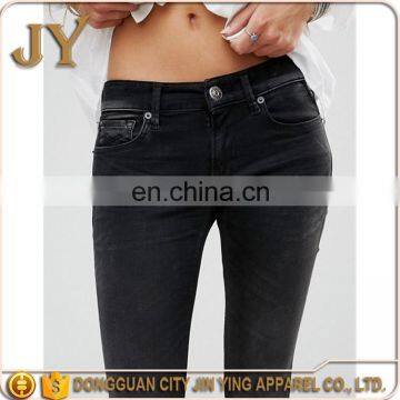 Jeans Wholesale Price Raw Cut Hem Jeans Skinny Fit Pants Women Trousers Make in China photo-4