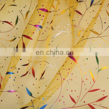 2015 Hot Sale Bronzing Organza Bright Rainbow Colored Curtain