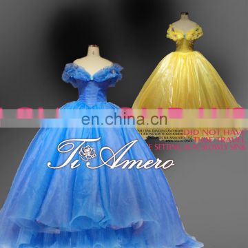 Cinderella Princess floor-length high quality sexy wedding evening dresses/charming attacted eyes see back wedding evening dress