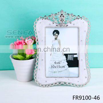New product 2015 fashion custom photo frames silver plated photo frame couples photo frame