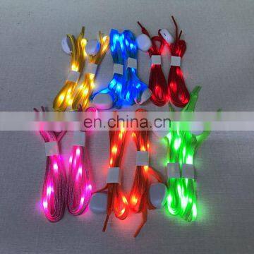 Factory price popular colorful nylon flashing CE RoHS LED shoelace