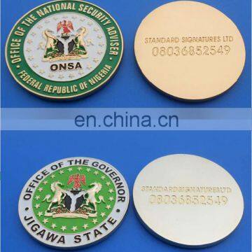 Federal republic of Nigeria adviser metal enamel coin