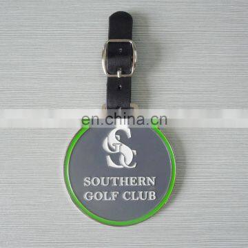 personalized engraved logo luggage tag/custom silver plated metal baggage tag