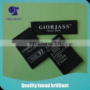 lazer cutting label for men's garment directly factory