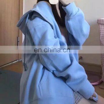 Custom Print Logo Women Men Embroidery Unisex Streetwear Crewneck Sweatshirt Oversized Zipper Hoodie photo-2