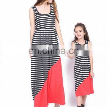 2019 New Mommy and Daughter Dress Latest Family Matching Clothing Long Stripe Dresses (this Link for WOMAN) photo-6