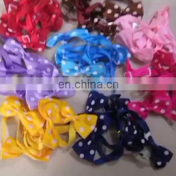 New arrived polyester Christmas series footprint bell pet dog bow ties collar bow