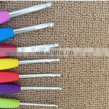 Sweater Needle Crochet Tool New Rainbow Soft Handle Plastic Alumina Crochet Hooks Set of 8PCS photo-3