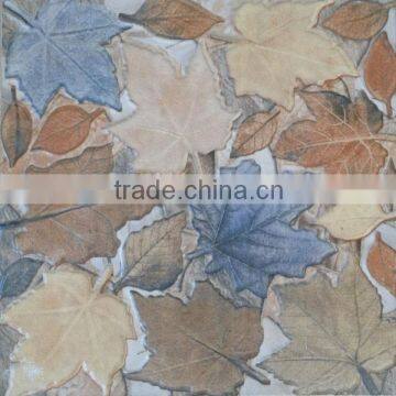 300 X 300mm map leaf red color 3D Inkjet floor ceramic tile