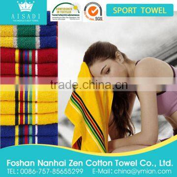 Stripe terry pure cotton colors sport towel