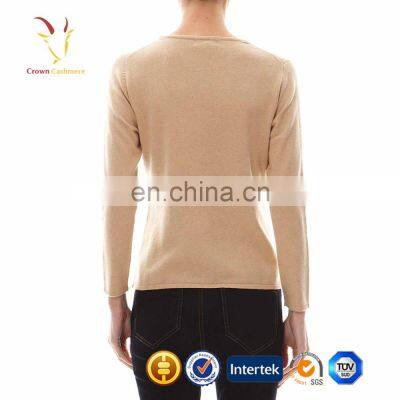 New Fashion Cashmere Pullover Womens Crew Neck Sweater Pattern Mongolian Cashmere Exporter photo-2