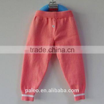Eco-friendly 100% Cotton Knitted Parttern Infant Long Pants