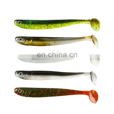 Amazon Hot Sale 2.1g 4.5g 9.5g Soft Fishing Lifelike  Artificial Lure Swimbait Pesca Paddle Tail Soft Fish