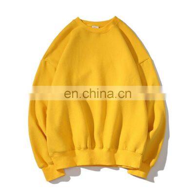 High 100% cotton quality round neck men's and women's plus velvet pullover T-shirt plus size men's jogger men's sweater