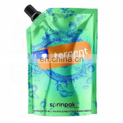 Customization laundry detergent bag with spout /liquid detergent packing bag