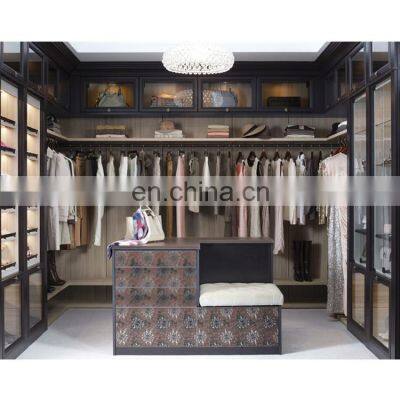 Simple Mirrored Wardrobe Sliding Door Walk In Closet For Bedroom Furniture Set