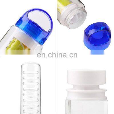 2020 Hot Selling Plastic Food Grade Fruit Influser Juice Bottle