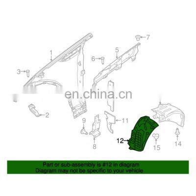 OEM LR082848 LR082850 Front Fender Liner Splash Guard for Land Rover Discovery 4 2017-2021