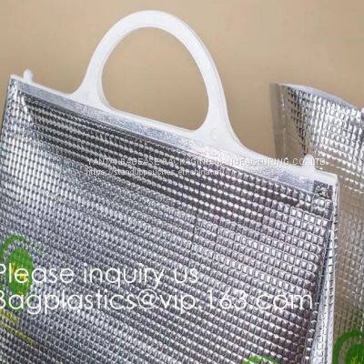 Polyester Wholesale Insulated Ice Wine Collapsible Ice Cream Lined Dry Lunch Aluminum Thermal Cooler Bag, Bagease photo-4