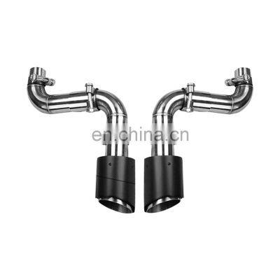 Car Exhaust Pipes For Honda Civic 2016-2018 Two Tube/Carbon Fiber photo-2