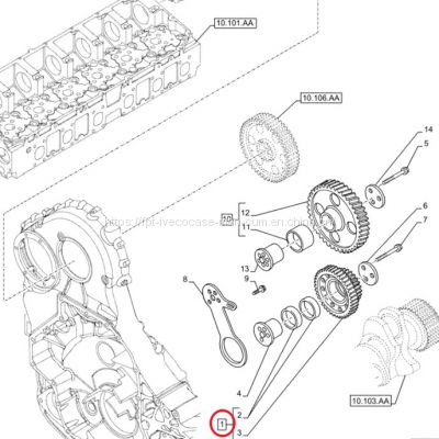 FPT IVECO CASE Cursor11 EURO 6 F3GFE613A B001 5801863562/5801690111  gear wheel 504369819