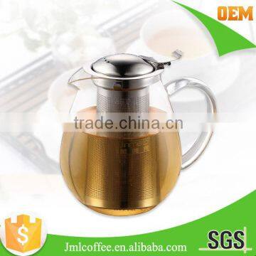 Borosilicate glass tea pot glass tea brewert , Tea brewer ,Stainless steel tea maker