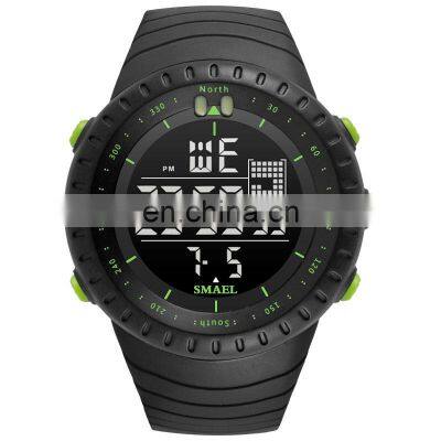 SMAEL 1237 Fashionable Waterproof Rubber Band Digital Back Light Men Sports Watches Relogio