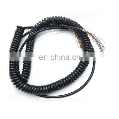 Wholesale 12  Cores 3-4m Spring Spiral Cable Coiled Cable for CNC Handheld Encoder Manual Pulse Generator MPG