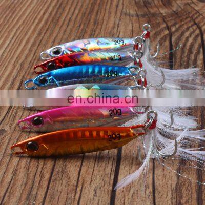 JOHNCOO Metal Jig 15g/20g/30g Artifical Vertical Lead Metal Fishing Lures Casting Slow Jigging Lure